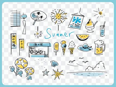 210702. Hand drawn, summer 1-2c 210702. Hand drawn, summer 1-2c