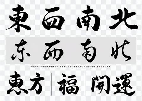 Brush character direction set Brush character direction set