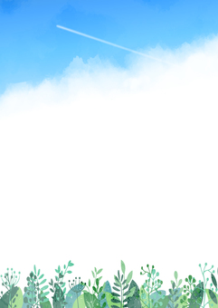 A refreshing background of the clouds floating in the summer sky A refreshing background of the clouds floating in the summer sky
