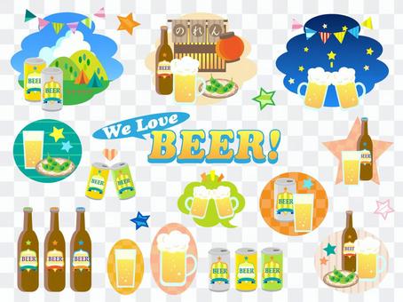 Beer illustration set Beer illustration set