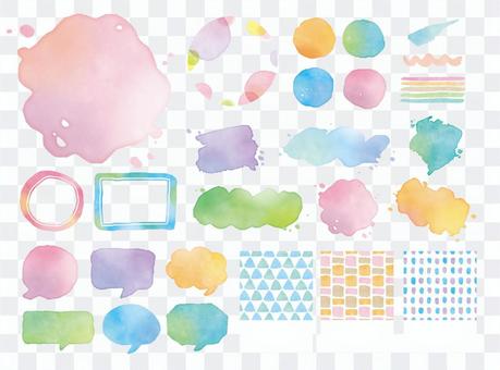Watercolor style material collection Watercolor style material collection