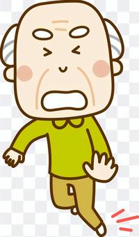 Stumbling old man Stumbling old man