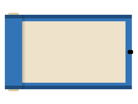 Flat Japanese-style roll frame: blue Flat Japanese-style roll frame: blue