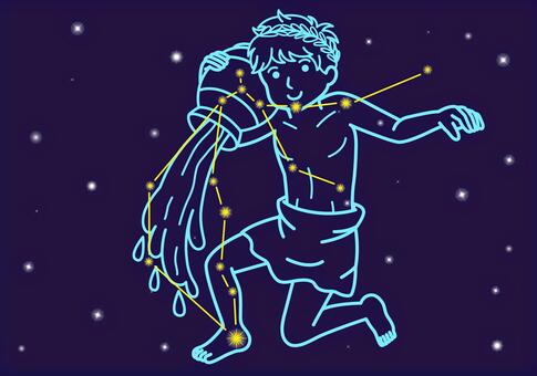 水瓶座(アクエリアス)のイラスト 水瓶座(アクエリアス)のイラスト