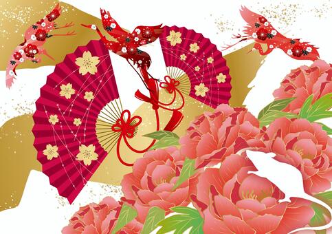 Peony and mouse Peony and mouse