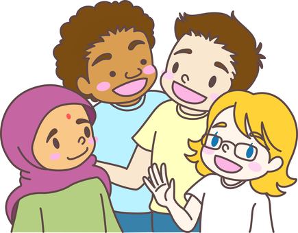 Children who interact internationally Children who interact internationally