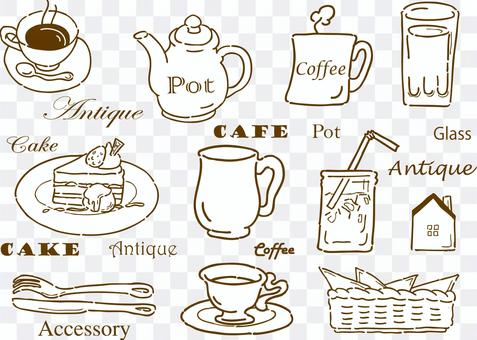 Cafe Goods Hand-drawn Retro Cafe Goods Hand-drawn Retro