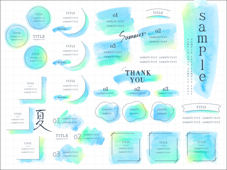 Watercolor layout_sea color Watercolor layout_sea color