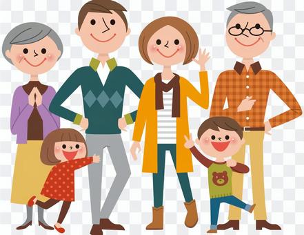 6 people family body (autumn clothes) 6 people family body (autumn clothes)