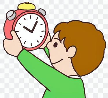 Self-managed with alarm clock Self-managed with alarm clock