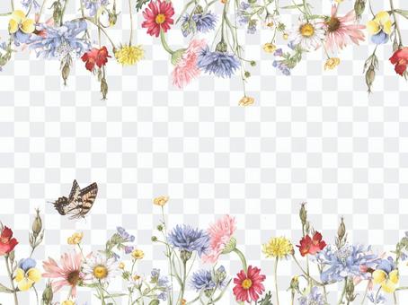 Flower frame 175 - Decorative frame of pretty flower garden, frame Flower frame 175 - Decorative frame of pretty flower garden, frame