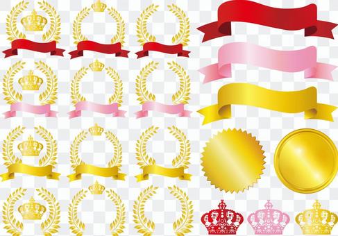 Crown Ribbon Ribbon Frame Decorative Frame Background Laurel Crown Ribbon Ribbon Frame Decorative Frame Background Laurel