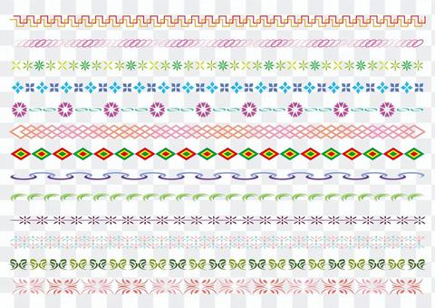 24-line decorative ruled set 5 color B 24-line decorative ruled set 5 color B