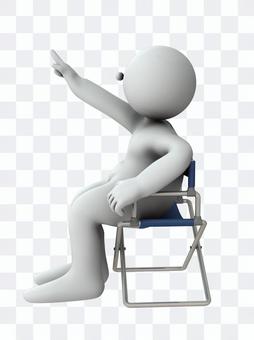 A person who sits on a director chair and orders A person who sits on a director chair and orders