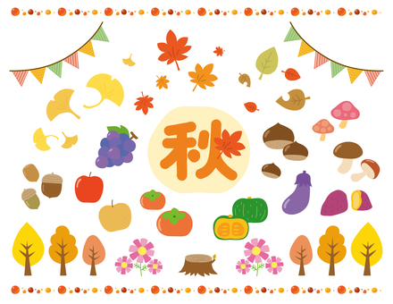 Autumn leaves set Autumn leaves set