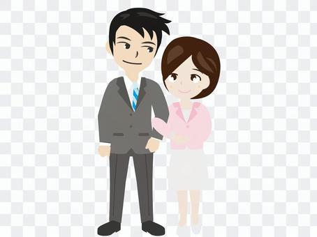 Couple with arms crossed Couple with arms crossed