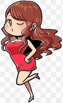 色っぽい女性が一人 色っぽい女性が一人