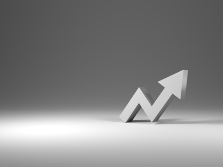 Up arrow (3D illustration) Up arrow (3D illustration)