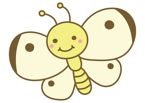 Illustration of a cute cabbage white butterfly Illustration of a cute cabbage white butterfly