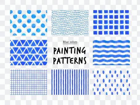 Simple hand-painted pattern (blue) Simple hand-painted pattern (blue)