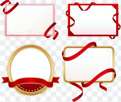 Ribbon decoration frame set Ribbon decoration frame set