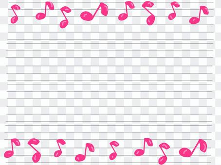 Sheet music message card pink Sheet music message card pink