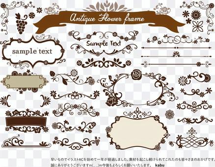 Antique floral frame frame Antique floral frame frame