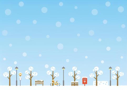 Background (sky and promenade winter daytime) Background (sky and promenade winter daytime)
