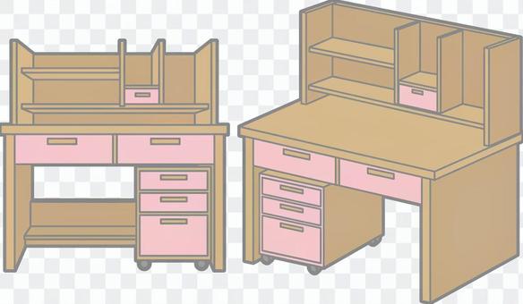 Learning desk (with shelf) Learning desk (with shelf)
