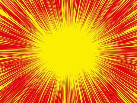 Red and yellow concentration line Red and yellow concentration line
