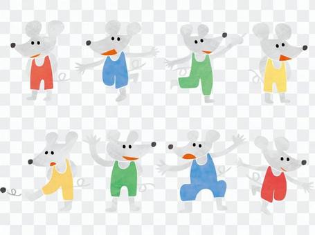 New Year's card mouse 2020 set 02 New Year's card mouse 2020 set 02
