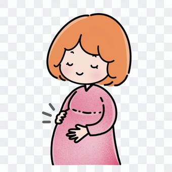 Pregnant woman-stomach Pregnant woman-stomach