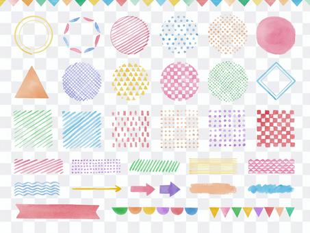 Simple watercolor-style background texture set Simple watercolor-style background texture set