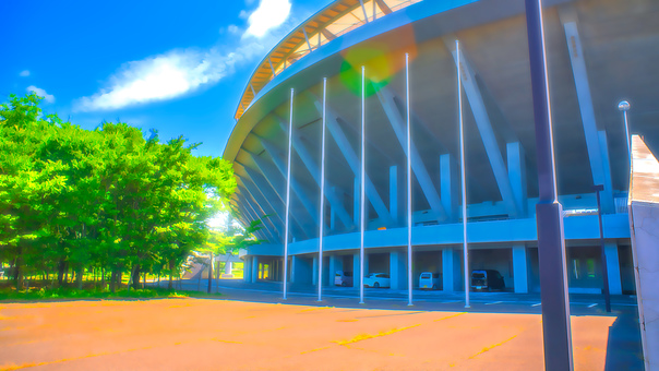 Stadium appearance Anime style processing Stadium appearance Anime style processing