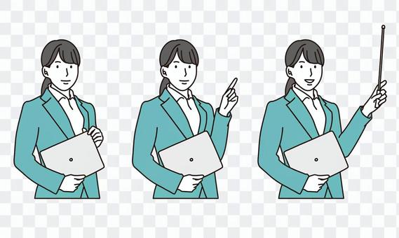 Business woman giving a presentation Business woman giving a presentation