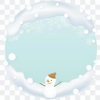 Snowy round banner Snowy round banner