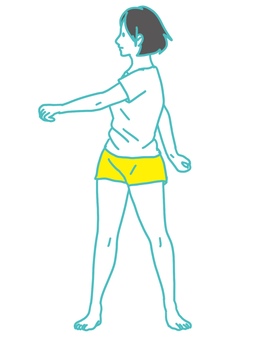 Female radio calisthenics Twisting exercise Female radio calisthenics Twisting exercise