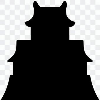 Japanese castle (silhouette) Japanese castle (silhouette)