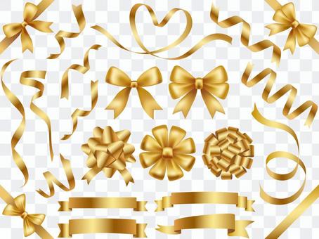 Ribbon material set 2 Gold color Ribbon material set 2 Gold color