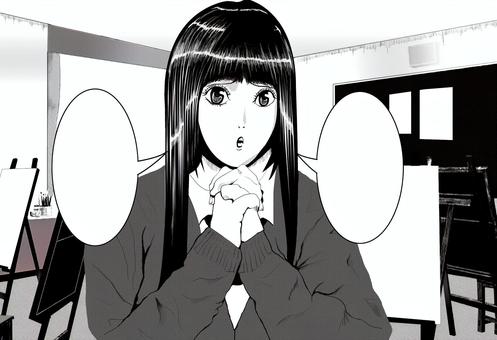 Manga illustration (art room) Manga illustration (art room)