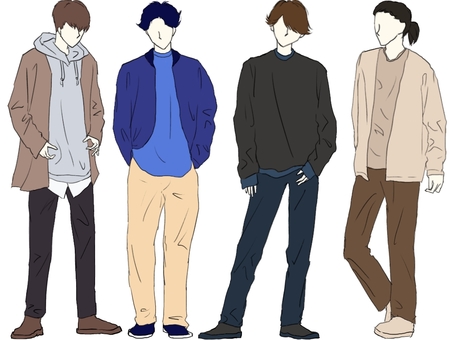 Handsome autumn / winter fashion sense boys Handsome autumn / winter fashion sense boys