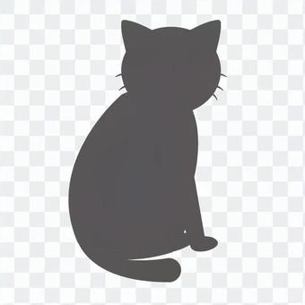 Sitting cat silhouette Sitting cat silhouette