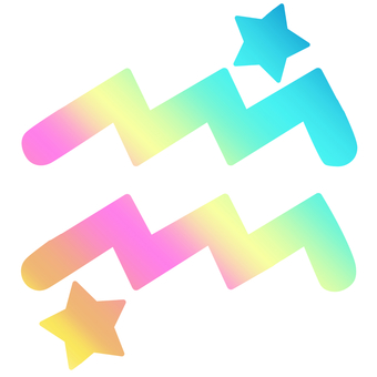 Aquarius with rainbow-colored gradation Aquarius with rainbow-colored gradation