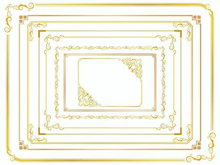 Simple gold decorative frame set 1 Simple gold decorative frame set 1