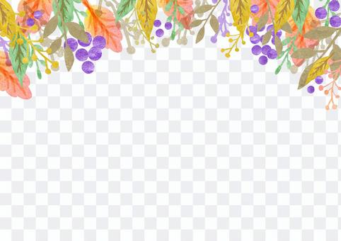 Seasonal material 060 Autumn leaf frame Seasonal material 060 Autumn leaf frame