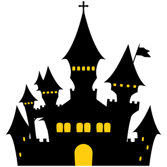Creepy castle silhouette Creepy castle silhouette