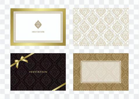 Label material Damask pattern (2) Gold Label material Damask pattern (2) Gold