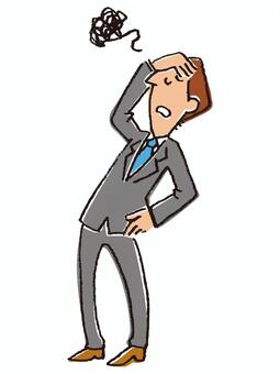 Worrying office worker Worrying office worker
