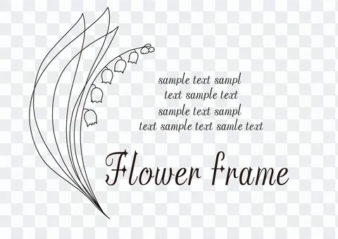 Lily of the valley line drawing flower frame monochrome Lily of the valley line drawing flower frame monochrome