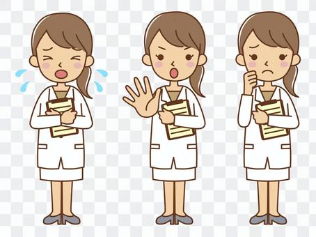 Full body female doctor counselor set 3 Full body female doctor counselor set 3